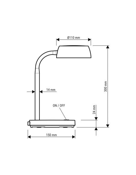 LAMPARA ESCRITORIO MAUL LED ABBY AZ. 155X320X155MM