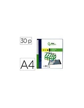 CARPETA LIDERPAPEL 30 FUNDAS PP A4 AZ. TRANS.PORTADA LOMO PERS. 2