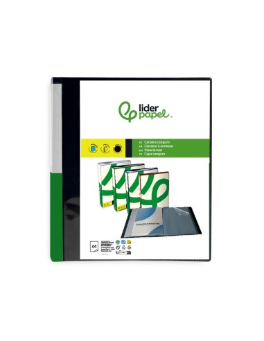 CARPETA LIDERPAPEL 60 FUNDAS PP A4 NG.OPACO PORTADA LOMO PERSONALIZA