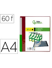 CARPETA LIDERPAPEL 60 FUNDAS PP A4 RJ. TRANS.PORTADA LOMO PERSONALIZA