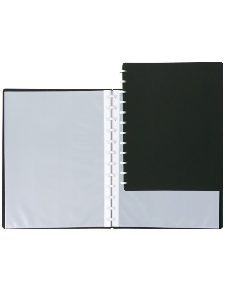 CARPETA DIN A4 C/20 FUNDAS INTERCAMBIABLES COLOR NEGRO