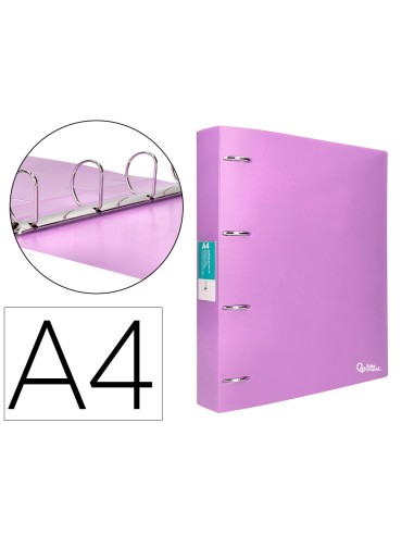 CARPETA LIDERPAPEL 4AN.MIXTAS 40MM PP.A4 LAVANDA OPACO