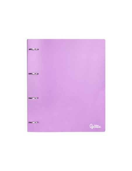 CARPETA LIDERPAPEL 4AN.MIXTAS 40MM PP.A4 LAVANDA OPACO