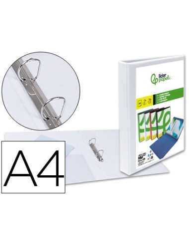 CARPETA CANGURO 2 A 25 MM PLASTICO DIN A4 BLANCO