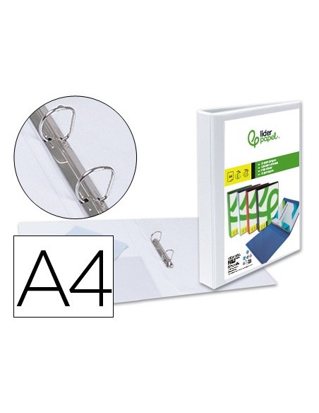 CARPETA CANGURO 2 A 25 MM PLASTICO DIN A4 BLANCO