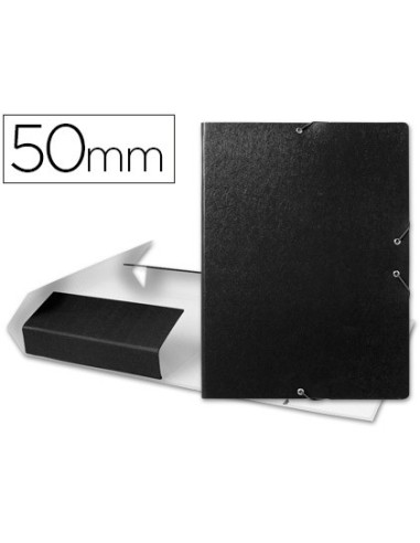 CARPETA PROYECTOS LOMO 5 CM NEGRA CARTON