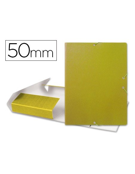 CARPETA PROYECTOS LOMO 5 CM AMARILLA CARTON