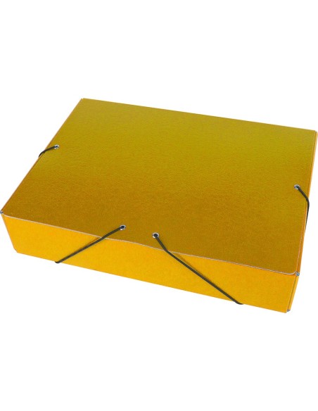 CARPETA PROYECTOS LOMO 7 CM AMARILLA CARTON