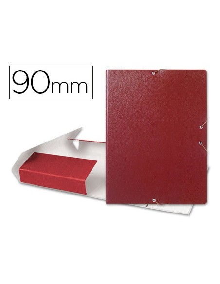 CARPETA PROYECTOS LOMO 9 CM ROJA CARTON