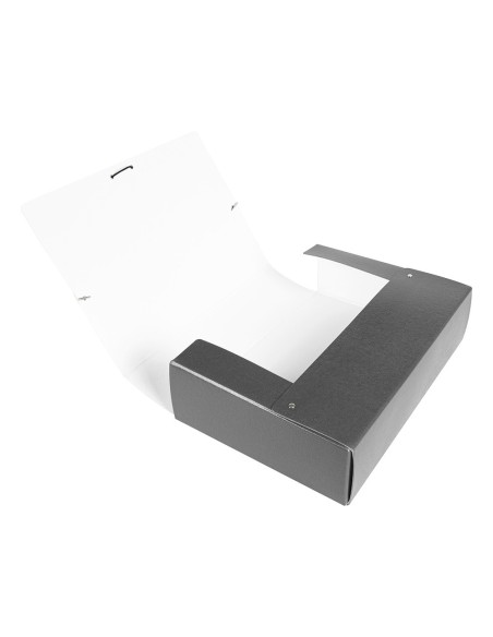 CARPETA PROYECTOS LOMO 9 CM GRIS CARTON