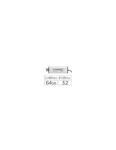 MEMORIA USB Q-CONNECT FLASH DRIVE 64 GB 3.2 TIPO C