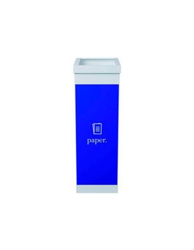 CONTENEDOR PAPELERA RECICLAJE TAPA PAPELES 60L.76X36,3X26,3 CM