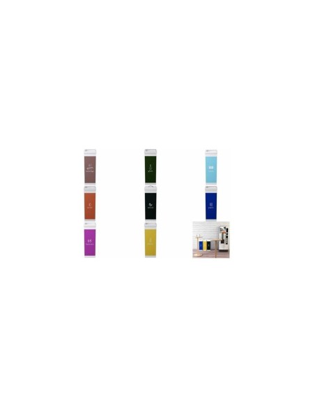 CONTENEDOR PAPELERA RECICLAJE TAPA ORGANICOS 60L.76X36,3X26,3
