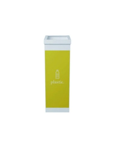 CONTENEDOR PAPELERA RECICLAJE TAPA PLASTICOS 60L.76X36,3X26,3 CM