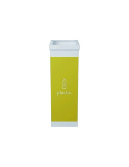 CONTENEDOR PAPELERA RECICLAJE TAPA PLASTICOS 60L.76X36,3X26,3 CM