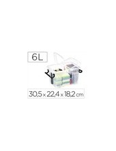 CONTENEDOR PLASTICO CEP 6L.305X224X182 MM TPTE.C/TAPA CIERRE HERM. 2