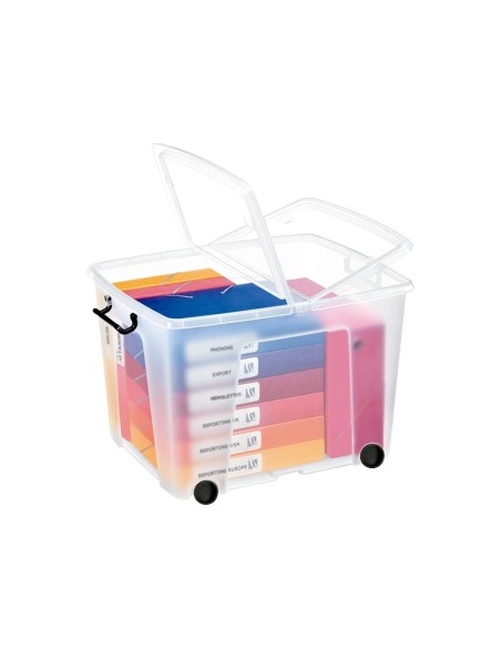 CONTENEDOR PLASTICO CEP 75L.485X600X415 MM TPTE.C/TAPA CIERRE HERM.4R