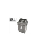 PAPELERA CONTENEDOR Q-C/PLASTICO T.BALANCIN 58 LITROS AZ.470x330x760 2