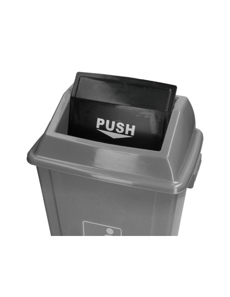 PAPELERA CONTENEDOR Q-C/PLASTICO T.BALANCIN 58 LITROS AZ.470x330x760