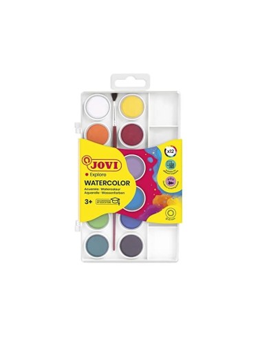 ACUARELA JOVI 12 COL.ESTUCHE PLASTICO