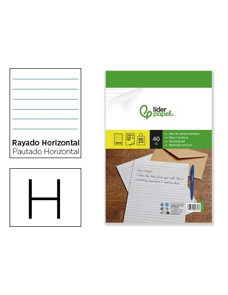 BLOC CARTAS HOLANDESA RAYADO