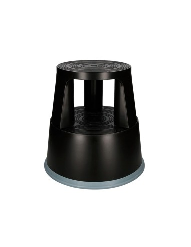 TABURETE Q-CON.RUEDAS RETR.ES TRES RUEDAS DOS NIVELES NEGRO