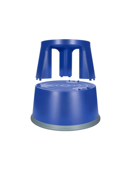 TABURETE Q-CON.RUEDAS RETR.ES TRES RUEDAS DOS NIVELES AZUL