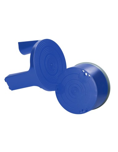 TABURETE Q-CON.RUEDAS RETR.ES TRES RUEDAS DOS NIVELES AZUL