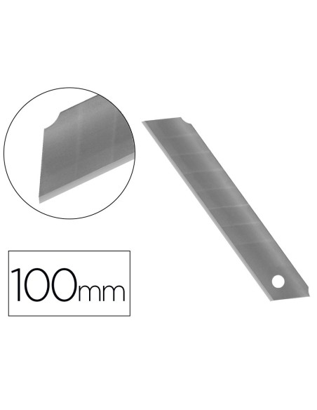 REPUESTO CUTTER ANCHO METALICO Q-CON.0,5X18 MM ESTUCHE 12 CUCHILLAS