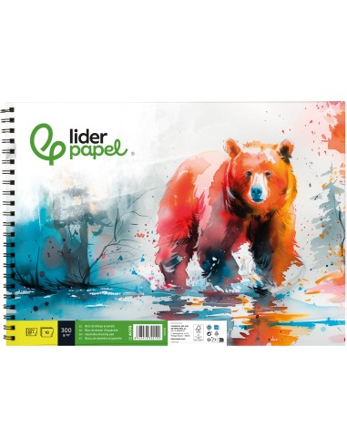 CUADERNO ESP. LIDERPAPEL DIBUJO A3 10H. 300GR.