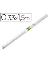 ROLLO PLASTICO ADH.0.33X1.50 MT 50 MC FORRALIBROS REMOVIBLE