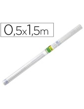 ROLLO PLASTICO ADH.0.50X1.50 MT 50 MC FORRALIBROS REMOVIBLE