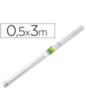 ROLLO PLASTICO ADH.0.50X3 MT 50 MC FORRALIBROS REMOVIBLE