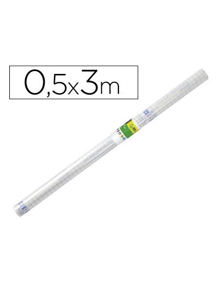 ROLLO PLASTICO ADH.0.50X3 MT 50 MC FORRALIBROS REMOVIBLE