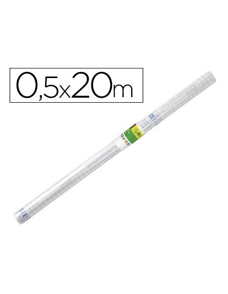 ROLLO PLASTICO ADH.0.50X20 MT 80 MC FORRALIBROS REMOVIBLE