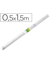 ROLLO PLASTICO ADH.0,50X1,50 MT. 8O MICRAS FORRALIBROS REMOVIBLE