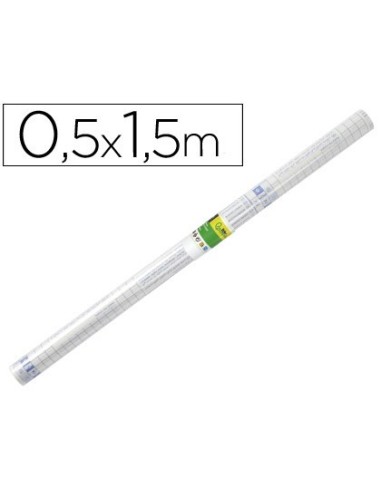 ROLLO PLASTICO ADH.0,50X1,50 MT. 8O MICRAS FORRALIBROS REMOVIBLE