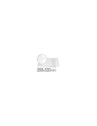 FORRALIBRO LIDERPAPEL CON SOLAPA AJUSTABLE ADHESIVO 285 x 530 MM AD08