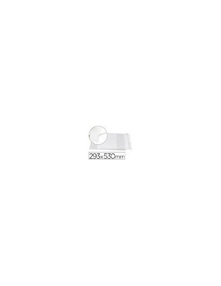 FORRALIBRO LIDERPAPEL CON SOLAPA AJUSTABLE ADHESIVO 285 x 530 MM AD08