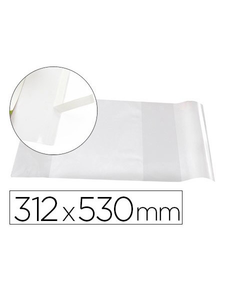 FORRALIBRO LIDERPAPEL CON SOLAPA AJUSTABLE ADHESIVO 305 x 530 MM AD10