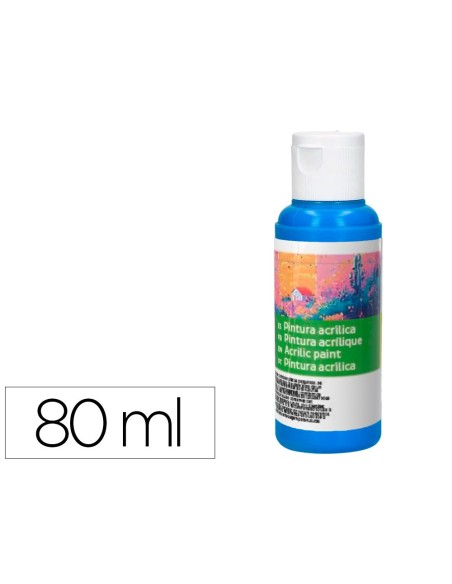 PINTURA ACRILICA  BOTE 80 ML CIAN