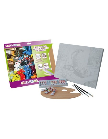 SET PINTURA AL OLEO LIDERCOLORCONTIENE 1 LIENZO IMPRIMACION 30X40CM 1