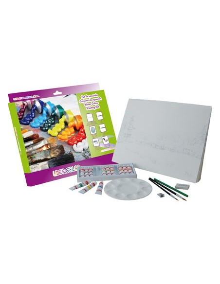 SET ACUARELA LIDERCOLOR CONTIENE 10 LAMINAS ACUARELA 27X38CM 1 PALETA