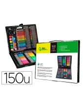 ESTUCHE PINTURA  PLAST.150 PIEZAS 36X31X4 CM