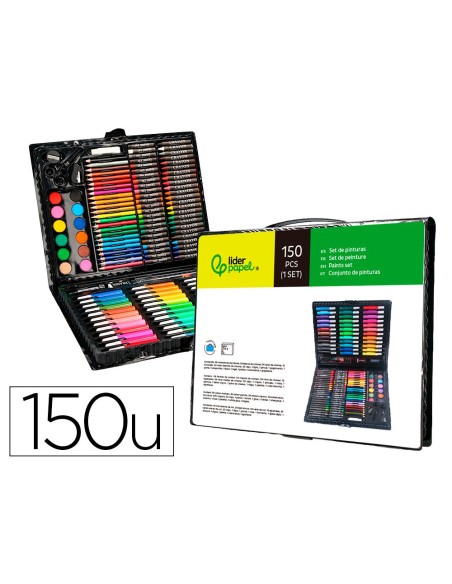 ESTUCHE PINTURA  PLAST.150 PIEZAS 36X31X4 CM