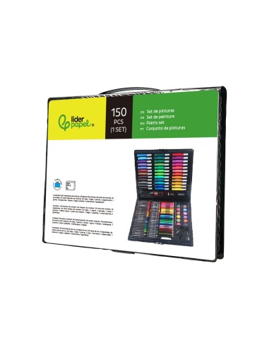 ESTUCHE PINTURA  PLAST.150 PIEZAS 36X31X4 CM