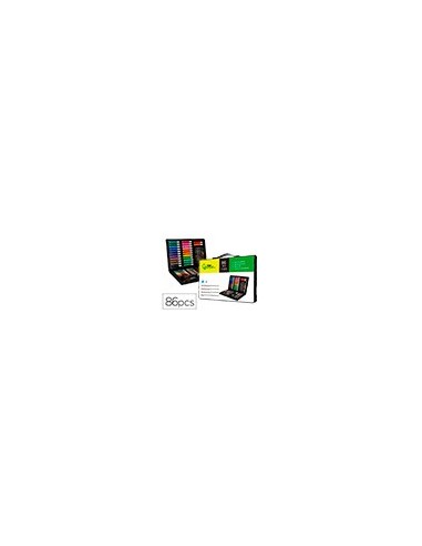 ESTUCHE PINTURA  PLAST.86 PIEZAS 34X23X3,2 CM