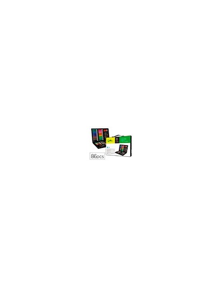 ESTUCHE PINTURA  PLAST.86 PIEZAS 34X23X3,2 CM