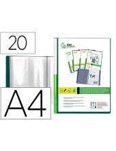 CARPETA PERSONALIZA 20 FUNDAS PP. A4 VE. TRANS.PORTADA LOMO