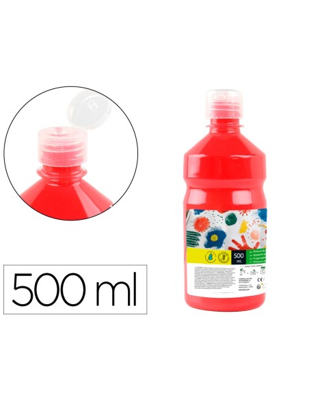 TEMPERA ESCOLAR LIDERPAPEL 500 ML ROJO